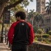 BLUTEEE_essentials Sweatshirt black X red