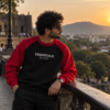 BLUTEEE_essentials Sweatshirt black X red