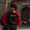 BLUTEEE_essentials Sweatshirt black X red