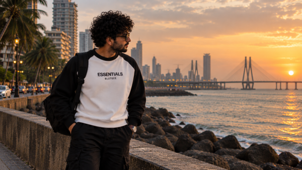 ae9d1fdd-0341-4e08-abe7-6caf8e337717 BLUTEEE_essentials Sweatshirt black X off white