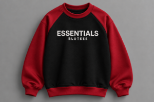 BLUTEEE_essentials Sweatshirt black X red